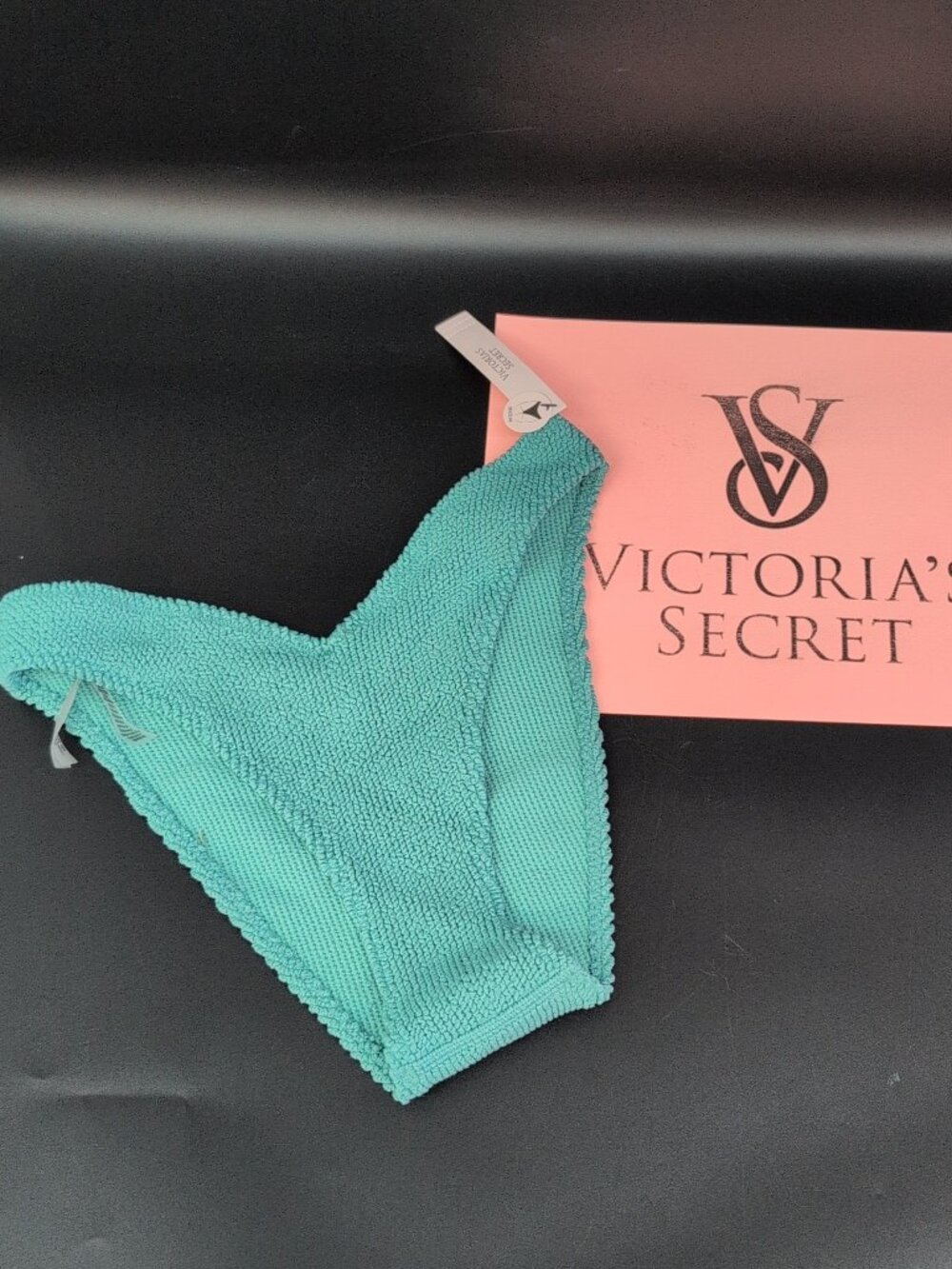 Victoria’s Secret Swim Crinkle Brazilian Bikini Bottom Seafoam M/L NWT